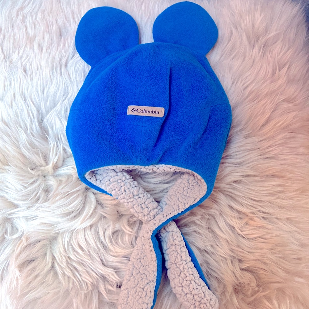 Columbia Baby Fleece / Sherpa Bear Hat - Beanie Style - Excellent Condition